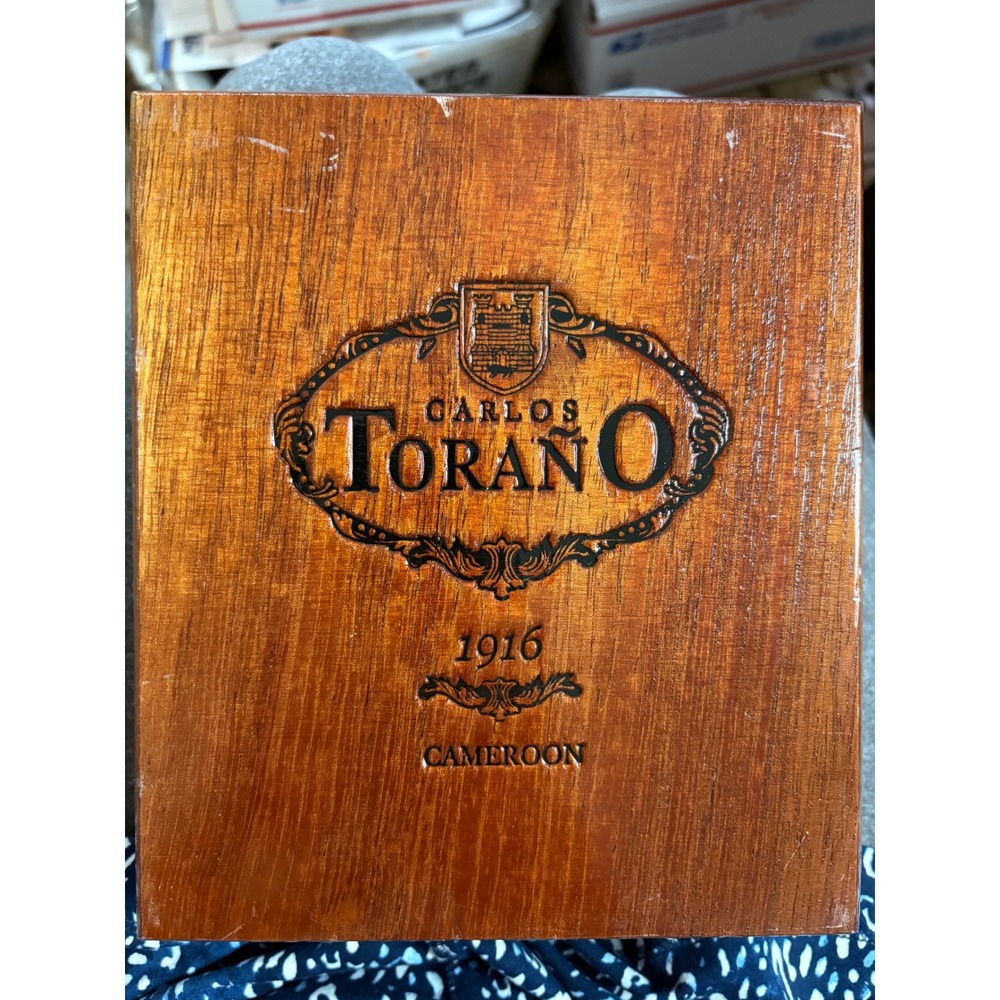 Carlos Torano 1916 Cameroon Churchill Empty Wooden Cigar Box Nicaragua 7x48